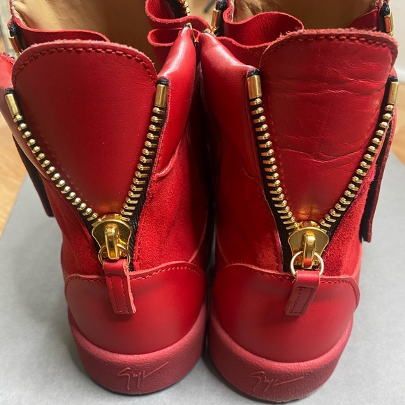 Giuseppe sneakers size 40.5 us 7.5 color is red dark red black and gold - Picture 4 of 7